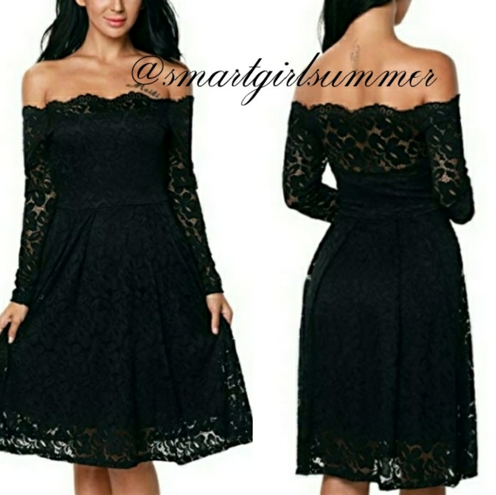 🆕 ⭐Plus size lace off shoulder dress